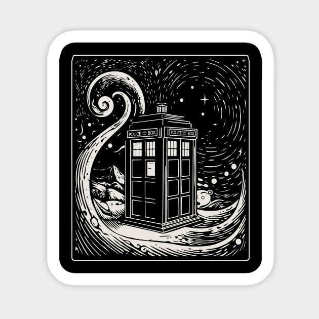 Tarot Card Tardis Sticker by DesignedbyWizards